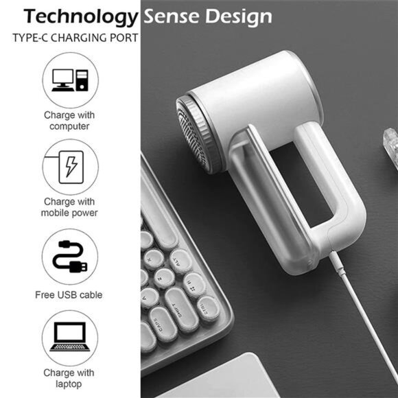 Rechargeable Fabric Shaver, Electric Commercial Lint Remover with LED Display - Picture 5 of 7